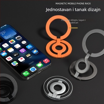 MagSafe magnetski držač za telefon | dvostrani metalni stalak za auto i stol, prijenosno, sklopivo