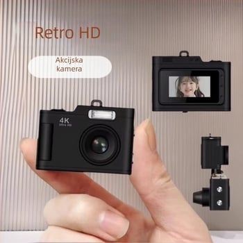 4K džepna kamera sa stabilizacijom slike, vodootporna, 0,96-inčni LCD zaslon, microSD pohrana, snimanje videa i fotografija