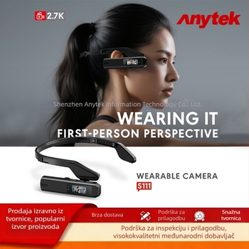 Anitech Q111 kamera za glavu – akcijska kamera, snimanje 2.7K/1080p/720p, 0.96'' LCD, ABS kućište, trajanje baterije 60 minuta, do 128 GB pohrane