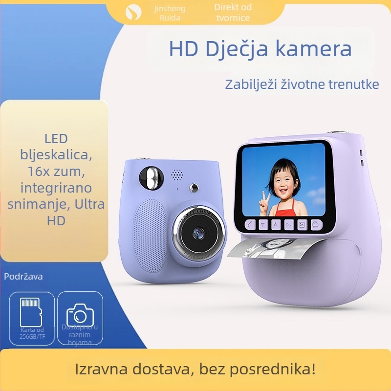 Dječja kamera s mogućnošću trenutnog ispisa X3 - 2,4" LCD, rezolucija 4800 piksela, memorijska kartica, ABS kućište