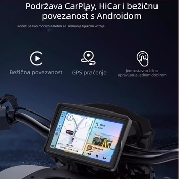 Motocikl dash kamera s prednjom i stražnjom 2K dualnim snimanjem, 160° kut snimanja, petlja snimanja, TF kartica do 256 GB, napajanje 9–24V