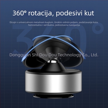 Držač za telefon u automobilu s rotacijom od 360°, magnetsko bežično punjenje i vakuumsko pričvršćivanje
