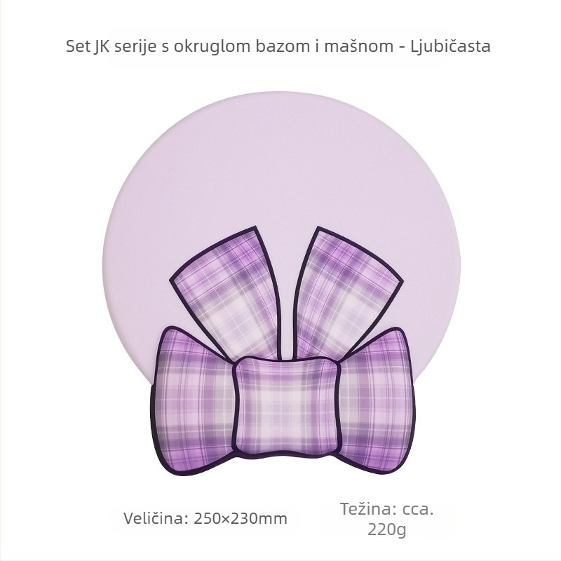 Podložak za miš s naslonom za zglob, memorijska pjena, prirodni kaučuk, dizajn mašnice, 3D INS stil