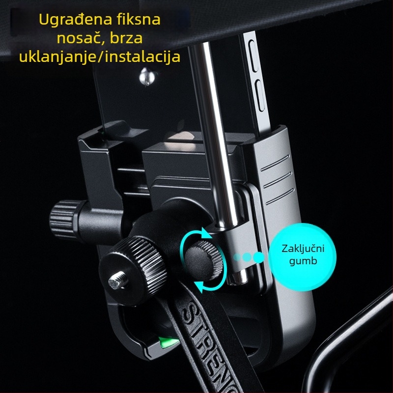 Držač za telefon za auto i motocikl s malim kišnim kišobranom, klipsom, plastična konstrukcija, vodootporan, višestruka namjena