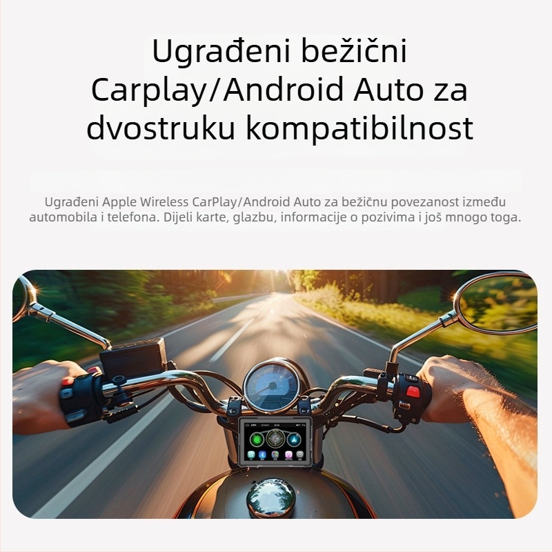 Kamera za motocikl dash cam s 360° pogledom, 2.0 MP senzor, podrška TF kartici do 64 GB, rezolucija 1600x600, prednja montaža na motociklu