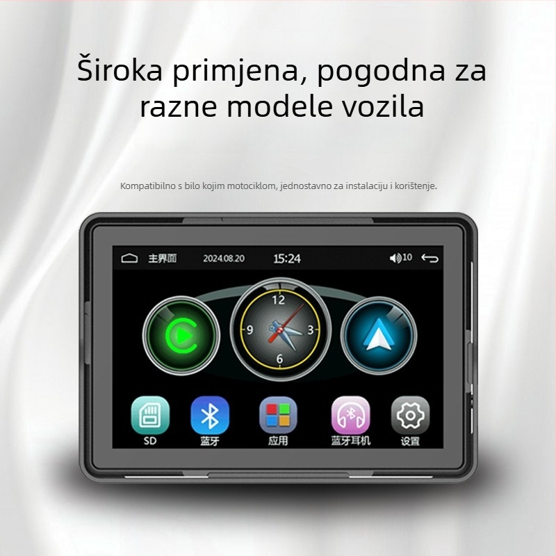 Kamera za motocikl dash cam s 360° pogledom, 2.0 MP senzor, podrška TF kartici do 64 GB, rezolucija 1600x600, prednja montaža na motociklu