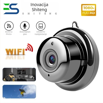 V380 HD bežična WiFi sigurnosna kamera — model V380, 1080P, TF kartica pohrana, plastično kućište