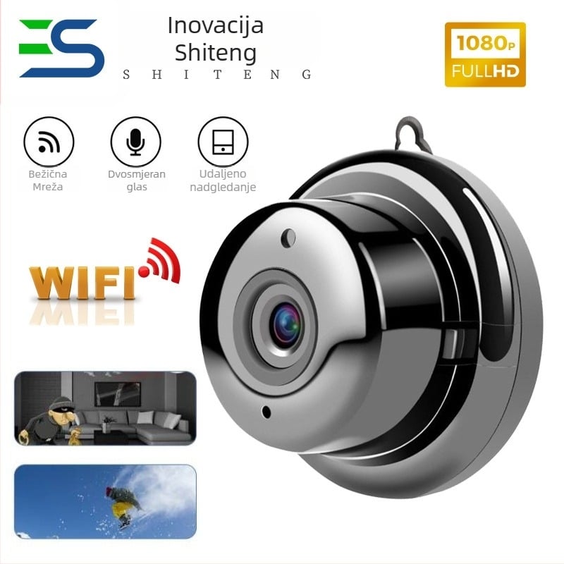 V380 HD bežična WiFi sigurnosna kamera — model V380, 1080P, TF kartica pohrana, plastično kućište