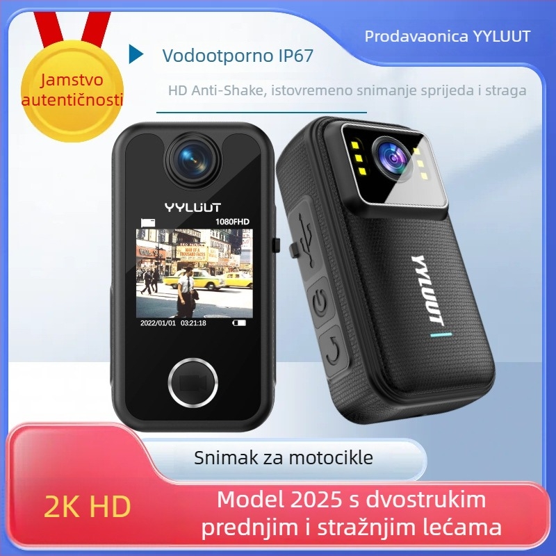 Motociklistička dash cam L9 s 140° kutem snimanja, 800.000 piksela, podrška SD kartici do 64 GB, vodootporna, HD stabilizacija