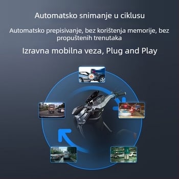 1080p vodootporna skrivena kamera u retrovizoru za električna vozila i motocikle, univerzalni tip