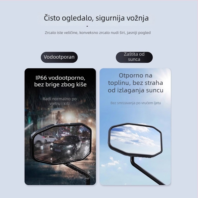 1080p vodootporna skrivena kamera u retrovizoru za električna vozila i motocikle, univerzalni tip