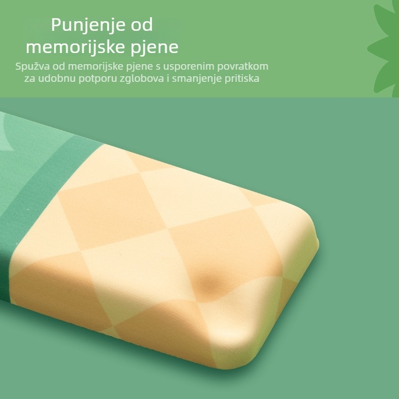 Little Bear Hall memorijska pamučna podloga za zglob za tipkovnicu – mala podloga, podrška zapešća, jednostrana, japanski jednostavan stil, termotransfer