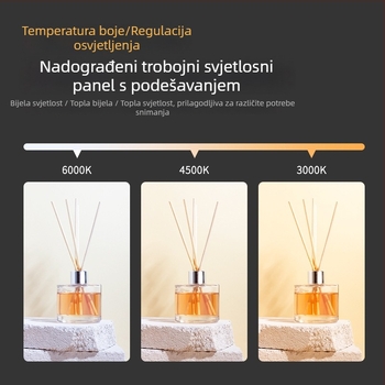 Kompaktni studio fotoboks s LED rasvjetom, model B40, uključuje pozadinski papir, težina 2 kg