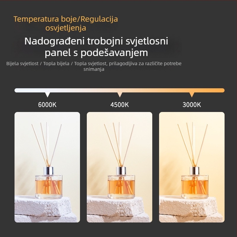 Kompaktni studio fotoboks s LED rasvjetom, model B40, uključuje pozadinski papir, težina 2 kg