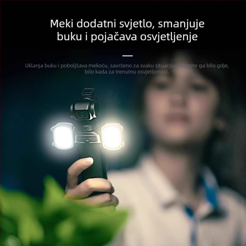 Magnetno LED osvjetljenje za DJI Pocket3 i OSMO Pocket2 — magnetska kopča, kompaktno osvjetljenje za vlog