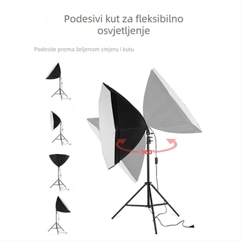 Oktoagonalni softbox s kišobran stilom, sklopni, 101–150W, 110–220V, za fotografiju, livestream i ljepotu