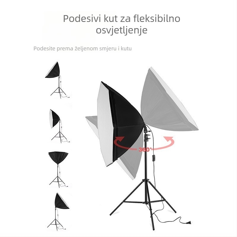 Oktoagonalni softbox s kišobran stilom, sklopni, 101–150W, 110–220V, za fotografiju, livestream i ljepotu