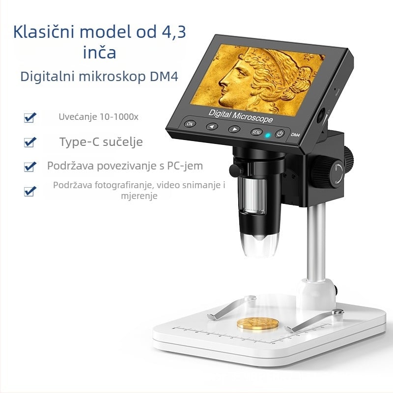 Digitalni povećivač za popravke s IPS HD zaslonom, prijenosni dijagnostički monitor za popravke mobitela