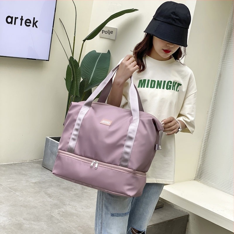 Putna torba s odjeljkom za suho/mokro, vodootporna, otporna na habanje, kapacitet 20-35L, Oxford tkanina