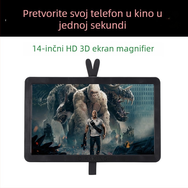 Povećivač zaslona za telefon X8, sklopivi dizajn s drvenom teksturom, HD 3D projekcija, za stolnu uporabu