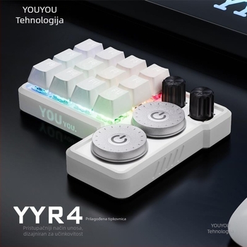 YYR4 Digitalni keypad za retusere, urednike, ilustratore i dizajnere — 12 tipki, USB-C, Nakon prodajne podrške: tri garancije