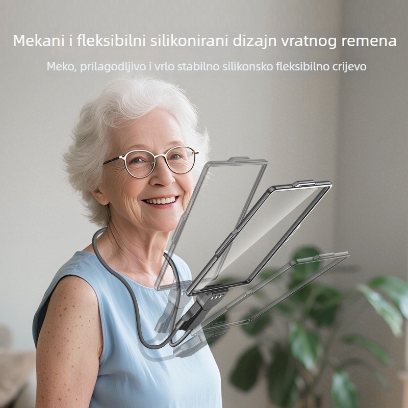 Lupa za čitanje oko vrata s osvjetljenjem — HD povećanje, ruke slobodne, horizontalna/vertikalna orijentacija, Vrplayers