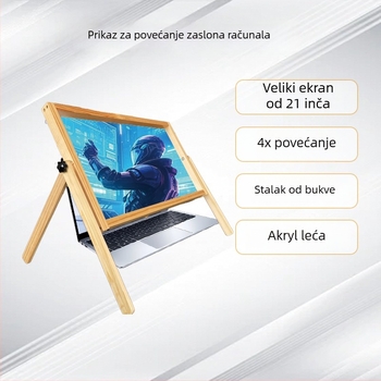 Stolna lupa za zaslon računala – 4× povećanje, akrilna leća, model Dnf new style, Kang neng, prilagodljivo