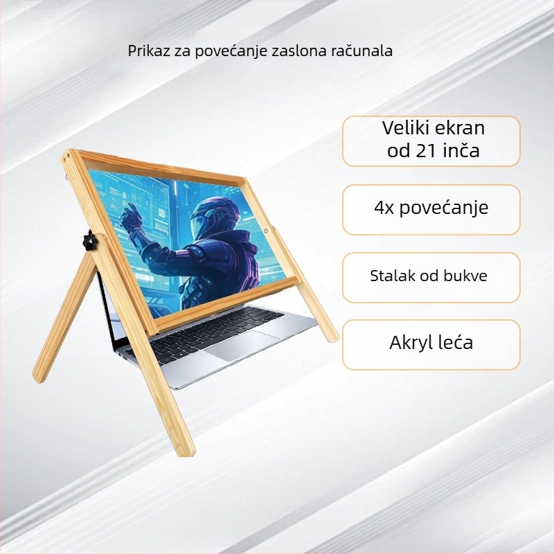 Stolna lupa za zaslon računala – 4× povećanje, akrilna leća, model Dnf new style, Kang neng, prilagodljivo