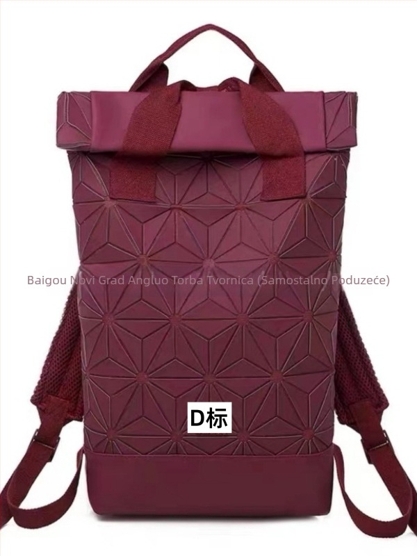 Sportski ruksak s geometrijskim rombom i šljokicama, PU materijal, zakrivljeni naramenici, velika zapremina, unisex