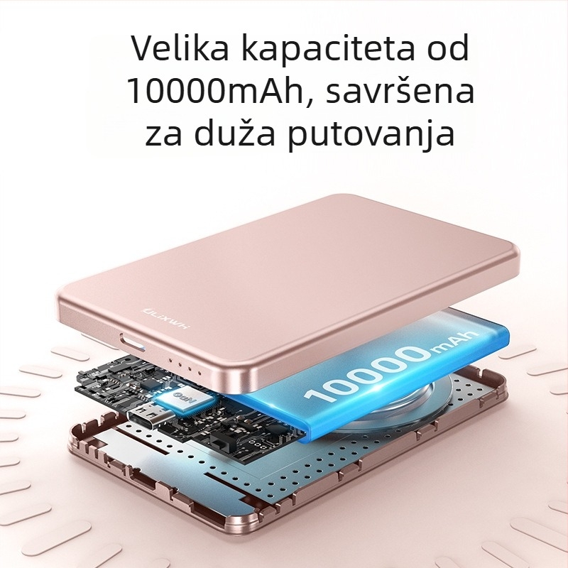 Bežični magnetski punjač Mopu M02 – PD brzo punjenje, izlaz 15W, ulaz 9, struja punjenja 100, litij baterija, standardni interfejs