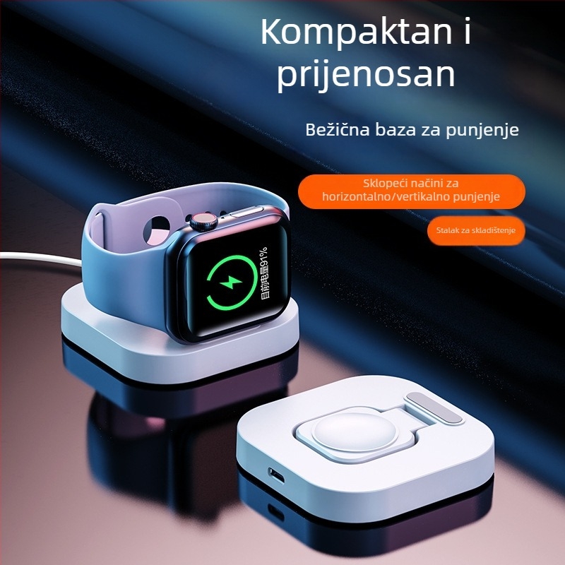 Bežični magnetski sklopivi punjač za Apple Watch Series 3–6 i SE, izlaz 5W, QC3.0