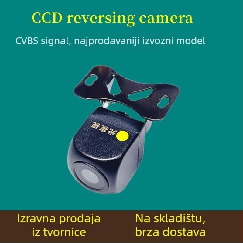 Kamera za vožnju unazad CCD-17, infracrveno noćno vidanje, široki kut gledanja, ugradnja u vozilo (CCD-17, 12V, CVBS)