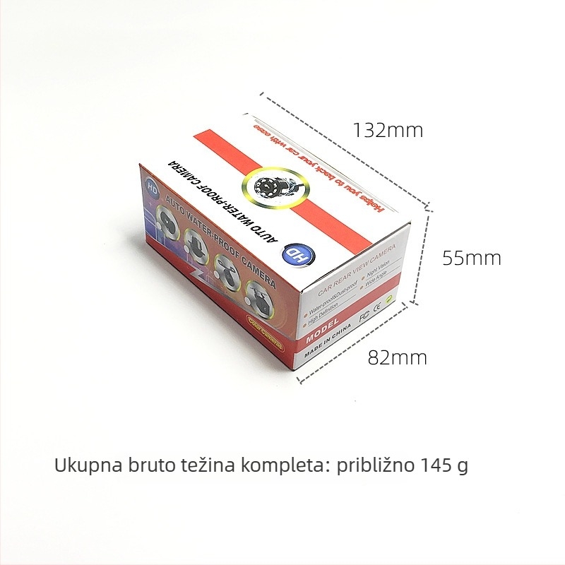 Kamera za vožnju unazad CCD-17, infracrveno noćno vidanje, široki kut gledanja, ugradnja u vozilo (CCD-17, 12V, CVBS)