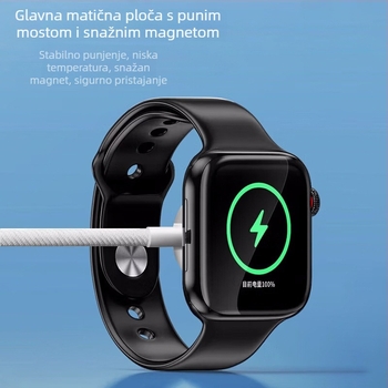 Bežični punjač za Apple Watch s magnetskim punjenjem, S10, PD protokol, 0.5A, 2.5W, pleteni kabel