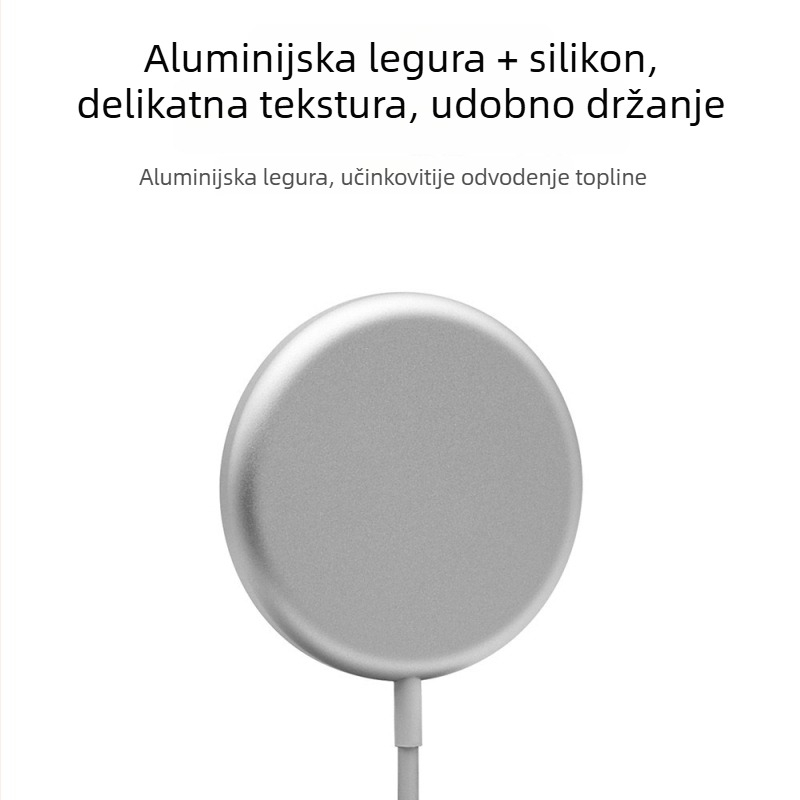 Bežično 15W magnetsko punjač s dvostrukim portom – za slušalice i sat, 3-u-1 bežično punjenje