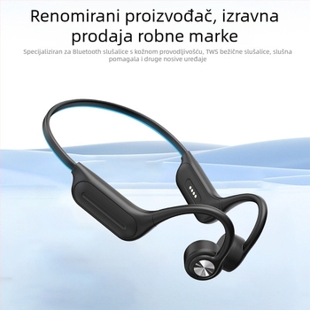 Bluetooth slušalice s kostnom provodljivošću, svijetle, IPX8 vodootporne, ugrađena memorija i duga autonomija za sport