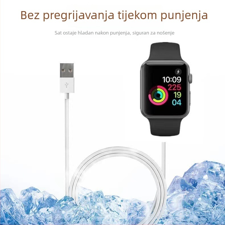 Punjač za Apple iWatch s magnetskim bežičnim brzo punjenjem – kompatibilan s generacijama 1–8, USB-C, 5W, QC2.0