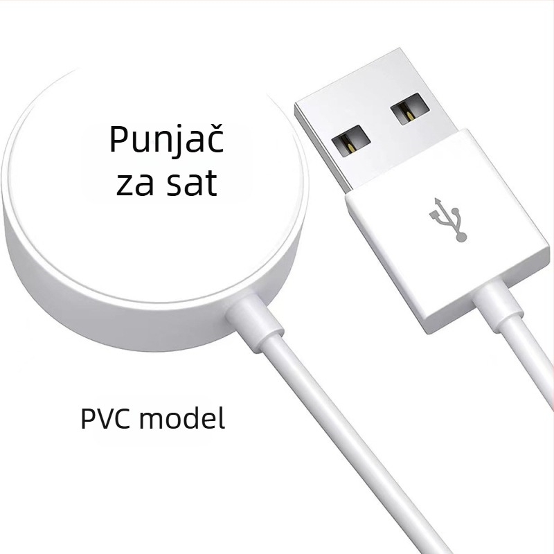 Punjač za Apple iWatch s magnetskim bežičnim brzo punjenjem – kompatibilan s generacijama 1–8, USB-C, 5W, QC2.0
