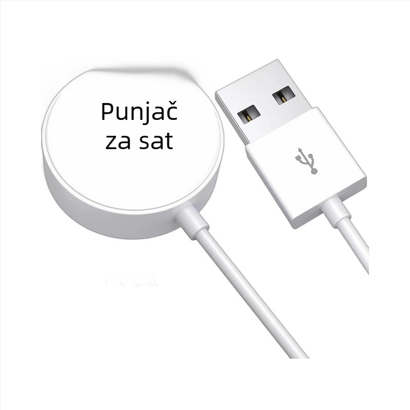 Punjač za Apple iWatch s magnetskim bežičnim brzo punjenjem – kompatibilan s generacijama 1–8, USB-C, 5W, QC2.0