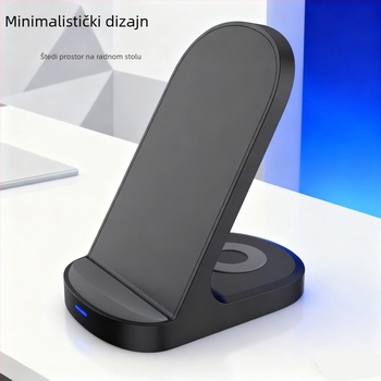 Bežični punjač 15W brzog punjenja za slušalice i pametni telefon; istovremeno punjenje; izlaz 2A, QC 3.0