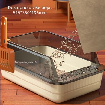 Kutija za mačji pijesak, kvadratnog oblika, otvoreni tip, materijal PP, branda Chimi Pet