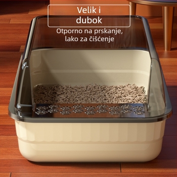 Kutija za mačji pijesak, kvadratnog oblika, otvoreni tip, materijal PP, branda Chimi Pet