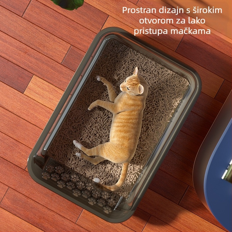 Kutija za mačji pijesak, kvadratnog oblika, otvoreni tip, materijal PP, branda Chimi Pet