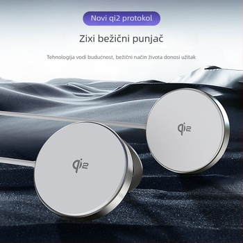 Qi2 bežični punjač s držačem – 15W magnetsko bežično brzo punjenje, aluminijska legura, QC3.0, za Q20