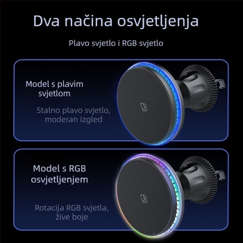 Magnetni automobilni bežični punjač za Apple iPhone – 15W brzo punjenje, QC3.0, izlaz 9V2A