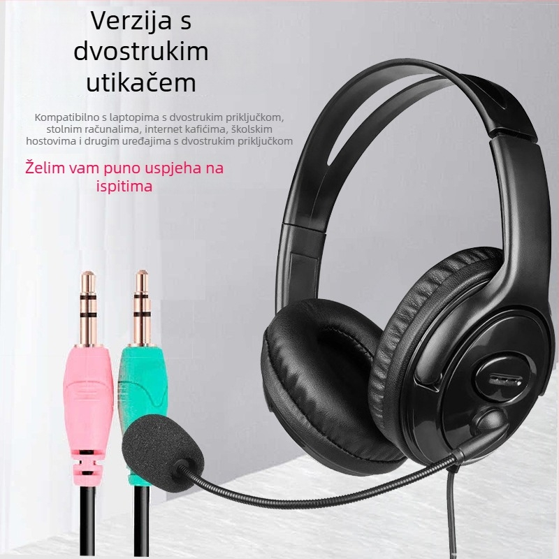 Slušalice za nošenje na glavi, 3,5 mm žični priključak, OEM obrada, mogućnost prilagodbe logotipa