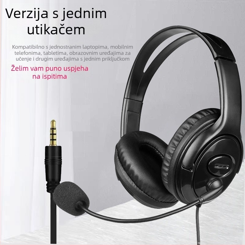 Slušalice za nošenje na glavi, 3,5 mm žični priključak, OEM obrada, mogućnost prilagodbe logotipa