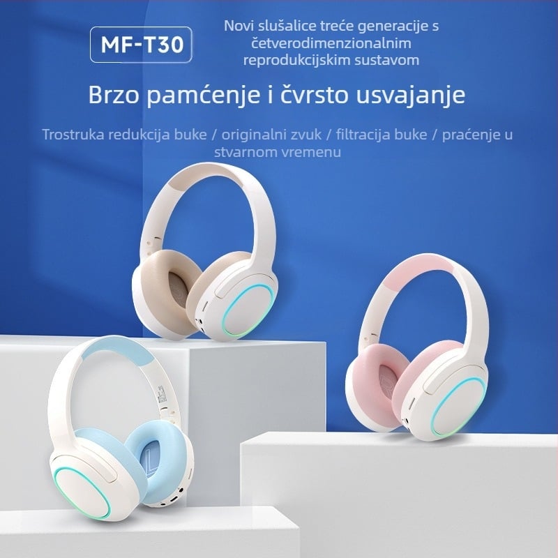 Bluetooth slušalice s ANC za osnovnoškolce — Gen 3 MF-T30, na glavi, učenje recitacije