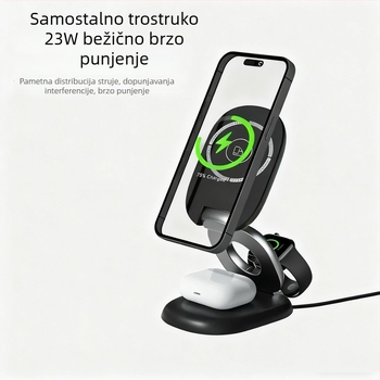 15W magnetski bežični punjač — Stanica brzog punjenja s izlazom 15W, magnetsko punjenje, 5V/2A, 9V/2A, 12V/2A