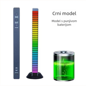 Pravokutno RGB LED ambijentalno svjetlo s glasovnim upravljanjem i ritmom glazbe, USB napajanje